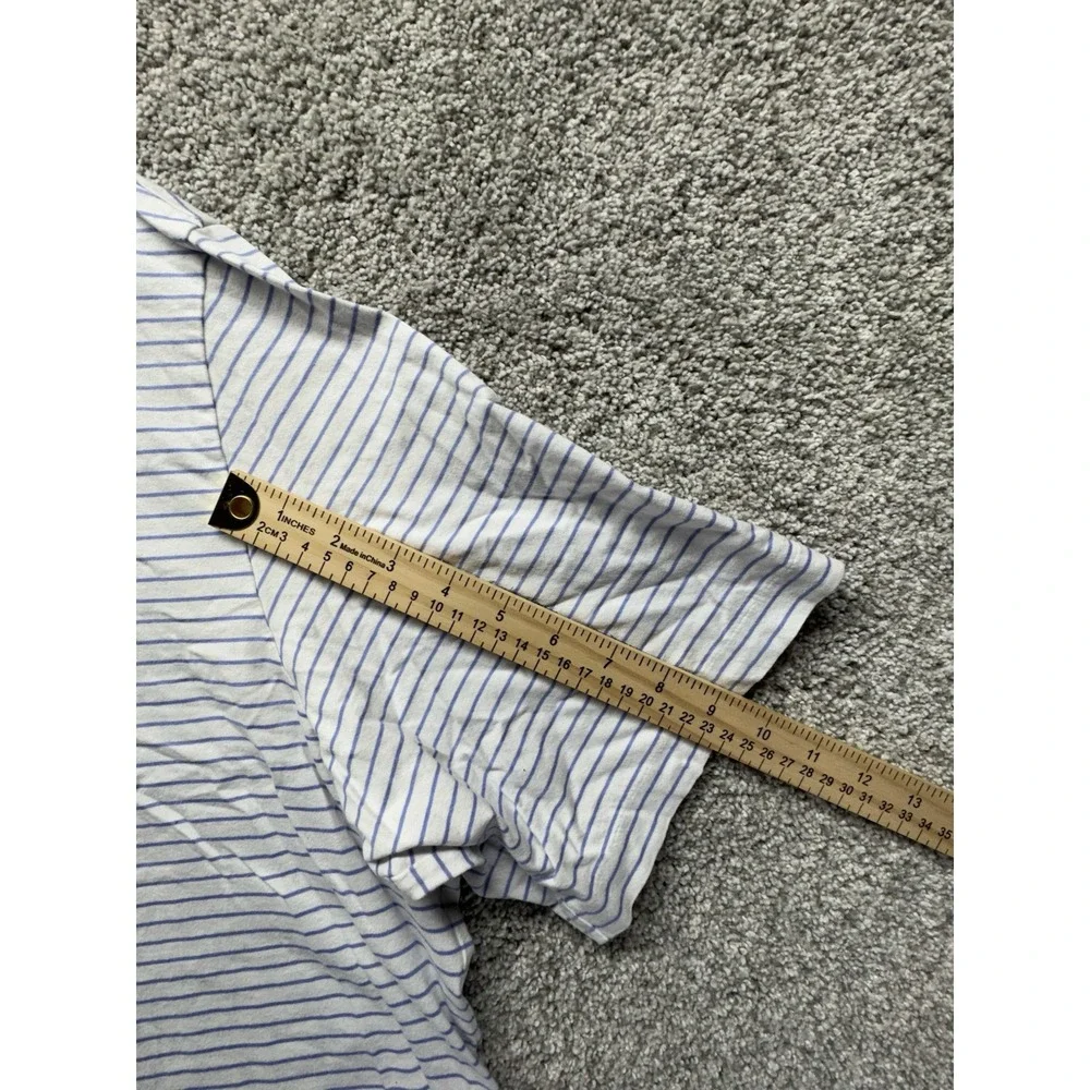 Polo Golf Ralph Lauren XL White Blue Striped‎ Pima Cotton Polo Shirt Mens
